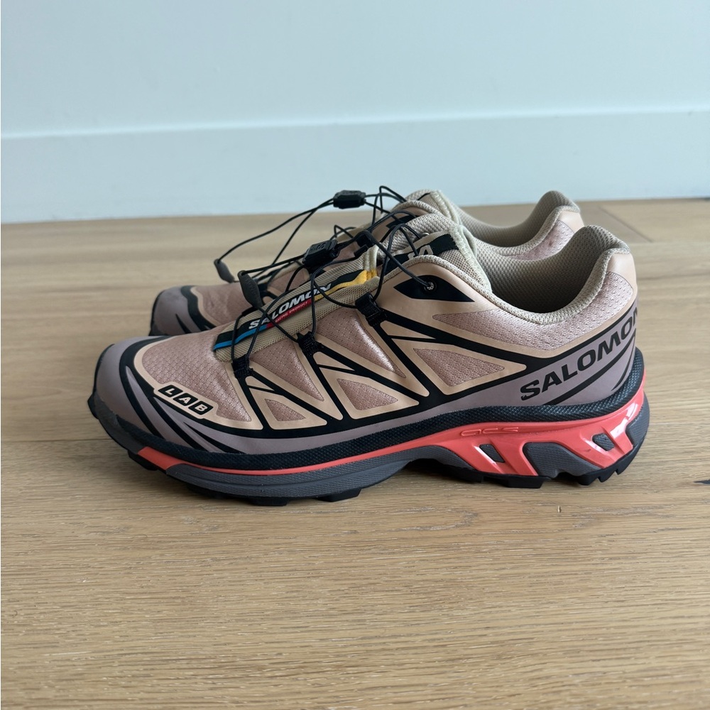 SOLD OFFLINE* Salomon Tan and Black Athletic Shoes with Durable Outsole